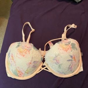 EUC VS Pink Strappy Pastel Date Push-up Bra 32DD